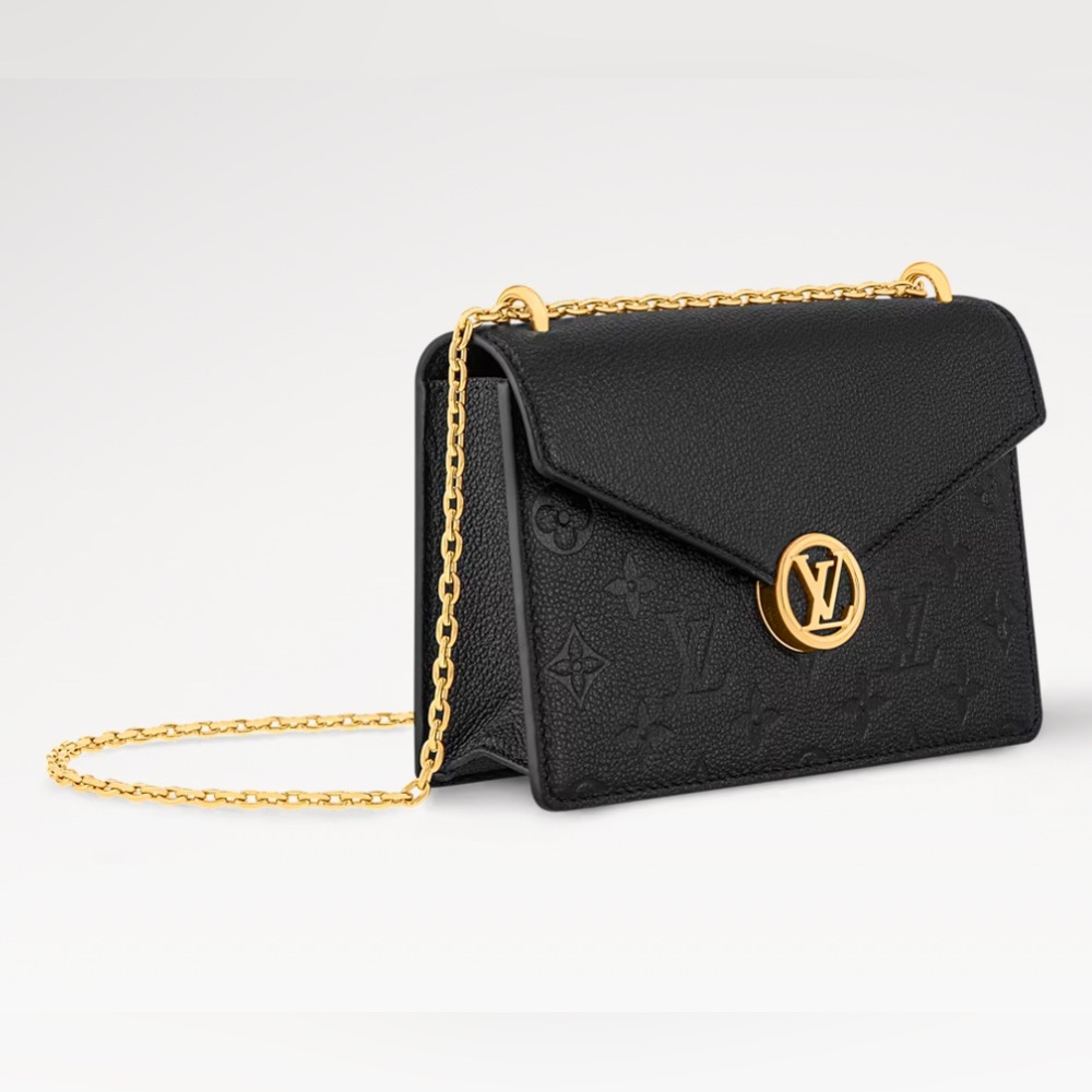 Louis Vuitton Rosy Black Wallet on Chain Crossbody Bag M13569